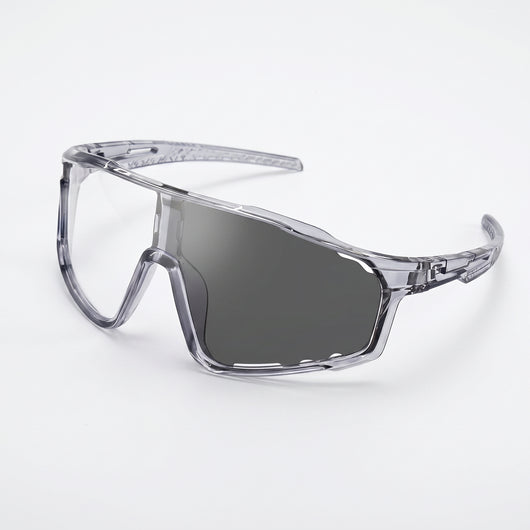 Apex Photochromatic Shield - Crystal Grey translucent frame