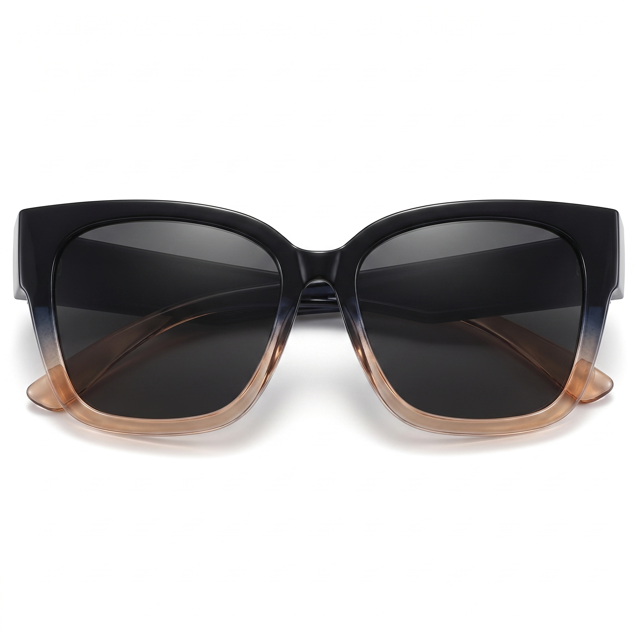 Tuvily Fit Over — Coral (Black-to-Champagne Gradient)