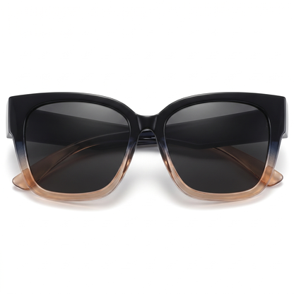 Tuvily Fit Over — Coral (Black-to-Champagne Gradient)