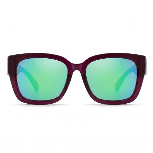Tuvily Fit Over — Sunset Mirror (Burgundy + Emerald Mirror)